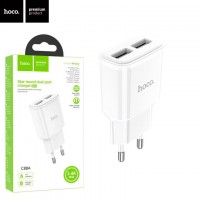 Сетевое зарядное устройство Hoco C88A 2USB 2.4A white