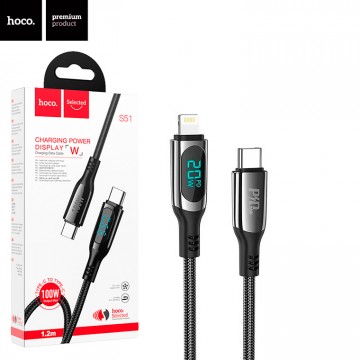 USB кабель Hoco S51 Type-C - Lightning 1.2m черный в Одессе