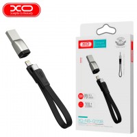 USB кабель XO NB-Q170B PD 20W 2in1 Lightning - Type-C 0.2m черный