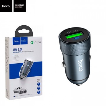 Автомобильное зарядное устройство Hoco Z32 QC3.0 1USB 18W 3A gray в Одессе