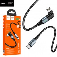 USB кабель Hoco U100 Type-C - Lightning 1m черный