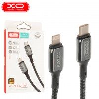 USB кабель XO NB-Q180A Type-C - Lightning 1m черный