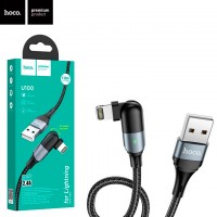 USB кабель Hoco U100 Lightning 1m черный