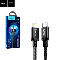 USB кабель Hoco X14 Type-C - Lightning 2m черный