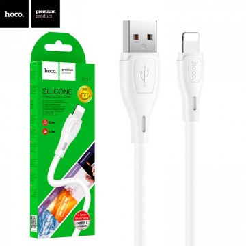 USB кабель Hoco X61 Lightning 1m белый в Одессе