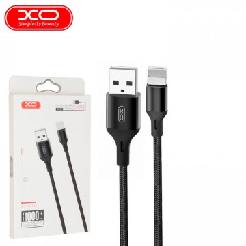 USB кабель XO NB143 Lightning 1m черный в Одессе