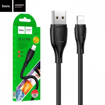 USB кабель Hoco X61 Lightning 1m черный в Одессе