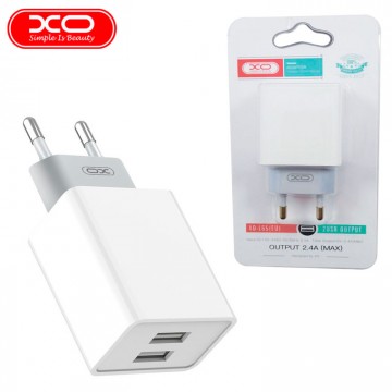 Сетевое зарядное устройство XO L65 2USB 2.4A white в Одессе