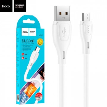 USB кабель Hoco X61 micro USB 1m белый в Одессе