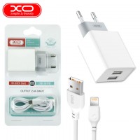 Сетевое зарядное устройство XO L65 2USB 2.4A Lightning white