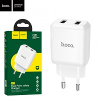 Сетевое зарядное устройство Hoco N7 2USB 2.1A white