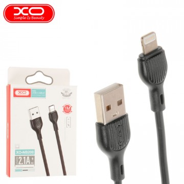 USB кабель XO NB200 Lightning 1m черный в Одессе