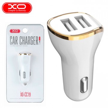 Автомобильное зарядное устройство XO CC19 2USB 2.4A white в Одессе