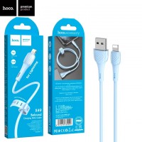 USB кабель Hoco X49 Lightning 1m синий