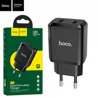 Сетевое зарядное устройство Hoco N7 2USB 2.1A black