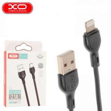 USB кабель XO NB200 Lightning 2m черный в Одессе