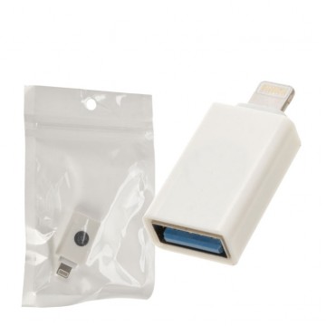 Переходник TU003 Plastic USB OTG - Lightning белый в Одессе