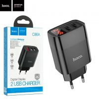 Сетевое зарядное устройство Hoco C86A 2USB 2.4A black