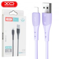 USB кабель XO NB159 USB - Lightning 1.2m фиолетовый