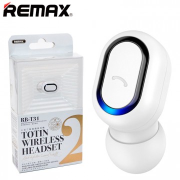 Bluetooth гарнитура Remax RB-T31 белая в Одессе