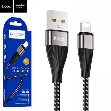 USB кабель Hoco X57 USB - Lightning 1m черный в Одессе