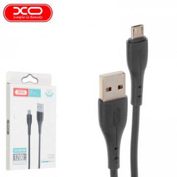 USB кабель XO NB159 USB - micro USB 1.2m черный в Одессе