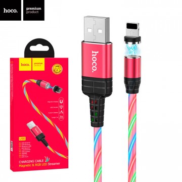 USB кабель Hoco U90 USB - Lightning 1m красный в Одессе