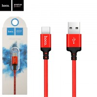 USB кабель Hoco X14 USB - Type-C 2m красный