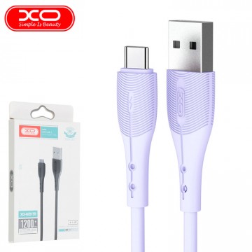 USB кабель XO NB159 USB - Type-C 1.2m фиолетовый в Одессе