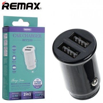 Автомобильное зарядное устройство Remax RCC239 2USB 2.4A black в Одессе