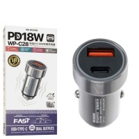 Автомобильное зарядное устройство WK WP-C28 PD 18W 1USB silver