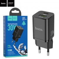 Сетевое зарядное устройство Hoco N13 PD30W + QC3.0 1USB 3A black