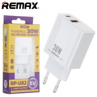 Сетевое зарядное устройство Remax RP-U82 PD 30W QC3.0 1USB white