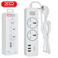 Сетевой удлинитель XO WL04 2 розетки 3USB 1.8М white