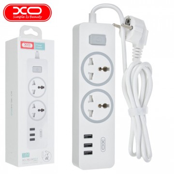 Сетевой удлинитель XO WL04 2 розетки 3USB 1.8М white в Одессе