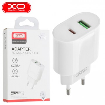 Сетевое зарядное устройство XO L81A QC 3.0 PD 1USB 18W white в Одессе