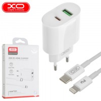 Сетевое зарядное устройство XO L81A QC 3.0 PD 1USB 18W Type-C - Lightning white