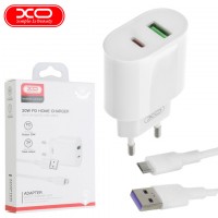 Сетевое зарядное устройство XO L81A QC 3.0 PD 1USB 18W micro-USB white