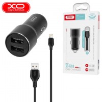 Автомобильное зарядное устройство XO TZ09 2USB 2.4A Lightning gray