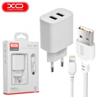 Сетевое зарядное устройство XO CE02C 2USB 2.1A Lightning white