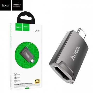 Переходник Hoco UA19 Type-C - HDMI серый в Одессе