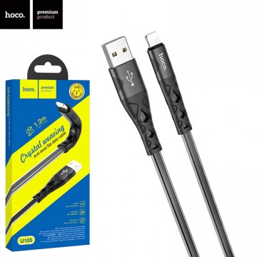 USB кабель Hoco U105 USB - Lightning 1m черный в Одессе