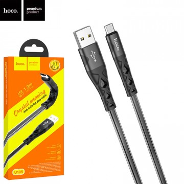 USB кабель Hoco U105 USB - micro USB 1m черный в Одессе