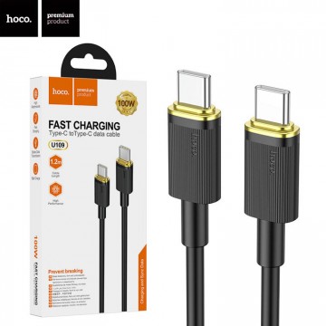 USB кабель Hoco U109 Type-C - Type-C 1.2m черный в Одессе