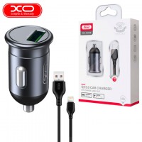 Автомобильное зарядное устройство XO CC46 QC3.0 1USB 3A Lightning gray