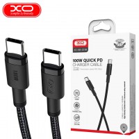 USB кабель XO NB-Q199 Type-C - Type-C 1.5m черный