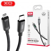 USB кабель XO NB-Q203A Type-C - Lightning 1m черный