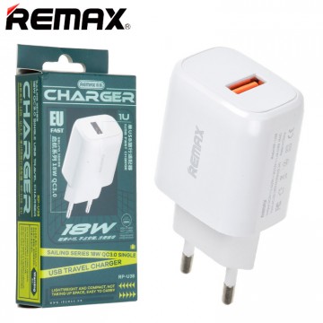 Сетевое зарядное устройство Remax RP-U38 QC 3.0 1USB 3A white в Одессе