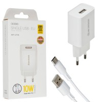 Сетевое зарядное устройство WK WP-U118a 1USB 2A Type-C white