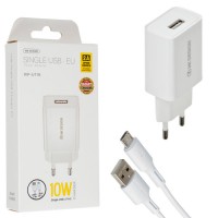 Сетевое зарядное устройство WK WP-U118m 1USB 2A micro-USB white